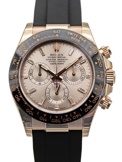 rolex daytona rose gold 116515|Rolex daytona oysterflex price.